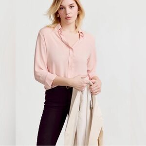 The Shirt by Rochelle Behrens Pink Button Up Top Size XS